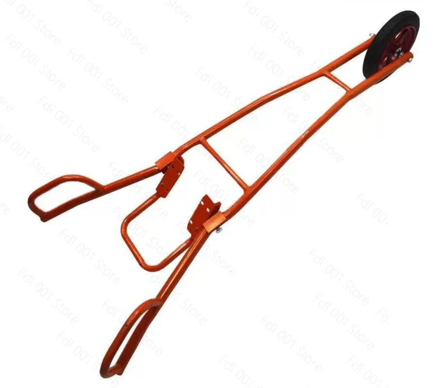 Hand-pushed unicycle ground drilling frame Unicycle agricultural hole drilling ground digging Small planting machine trolley