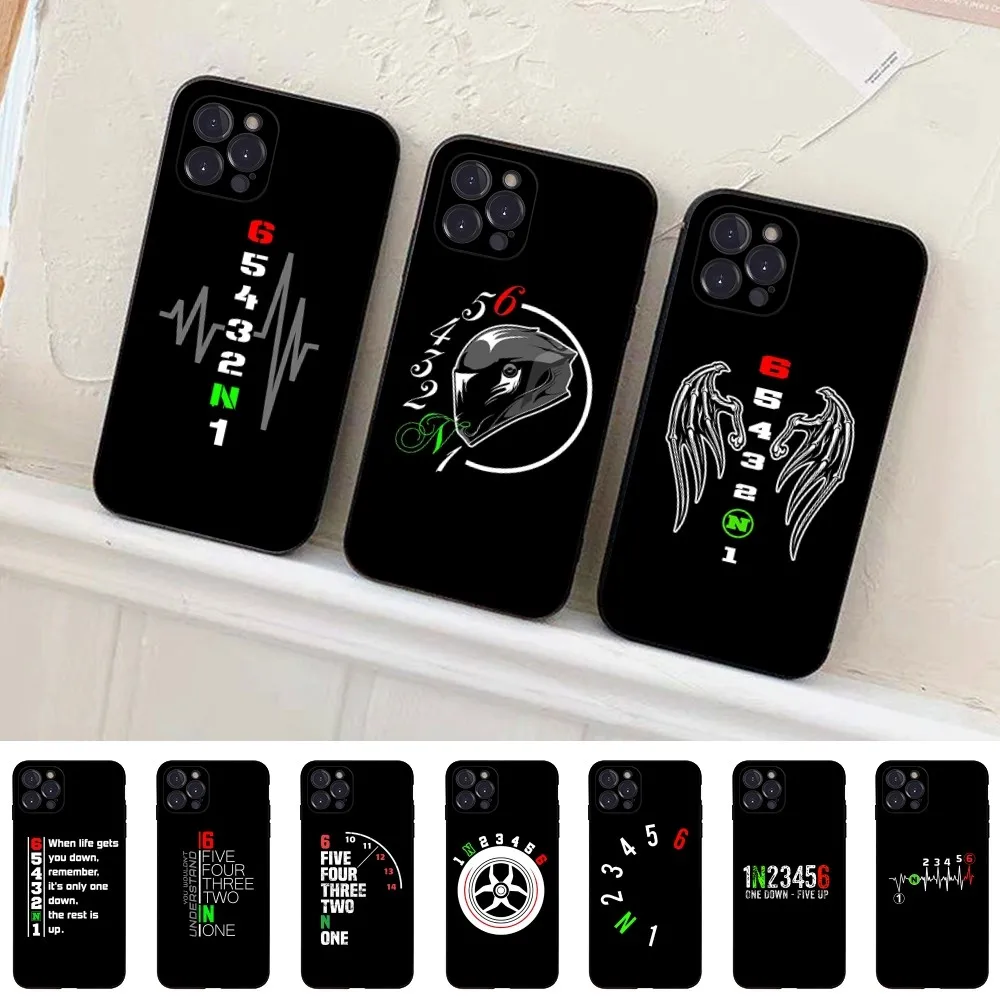 1N23456 Motorcycle Phone Case Silicone Soft for iphone 15 14 13 12 11 Pro Mini XS MAX 8 7 6 Plus X XS XR Cover