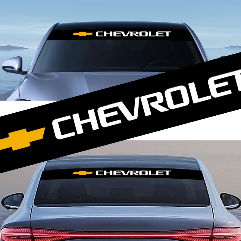 

Car Front Windshield Decorative Sticker Sunshade FitFor Chevrolet Silverado Impala Malibu Equinox Cruze Camaro Blazer Spark Aveo