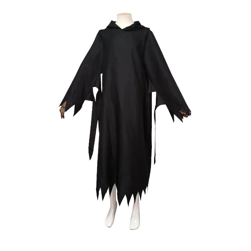 

Anime Scream 6 Demon Ghosts Costume Zombie Horror Death Killer Grim Cosplay Suit Long Cape Mask Black Hoodies Cloak Halloween