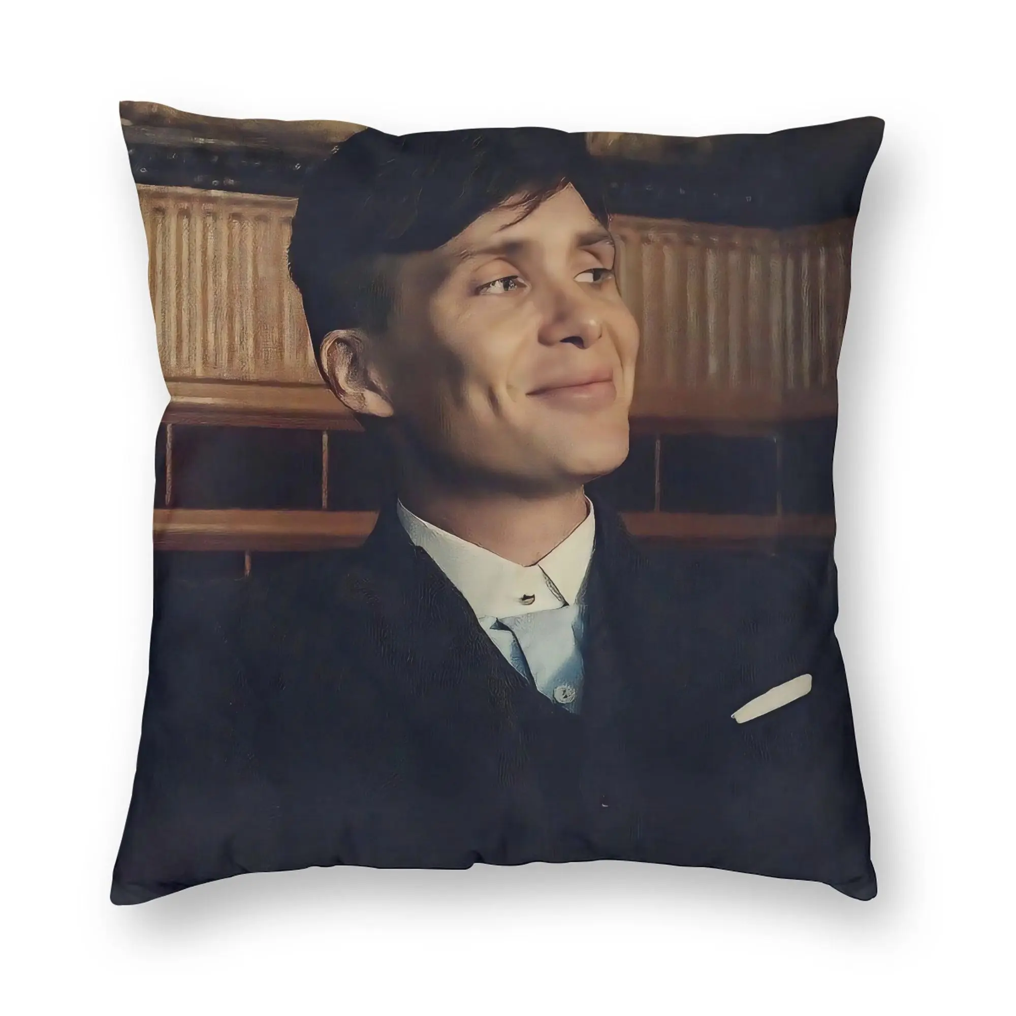 P-Peaky Blinders Tommy Shelby Pillowcase Printed Polyester Cushion Cover Decoration  Pillow Case Cover Home Zippered 45X45cm