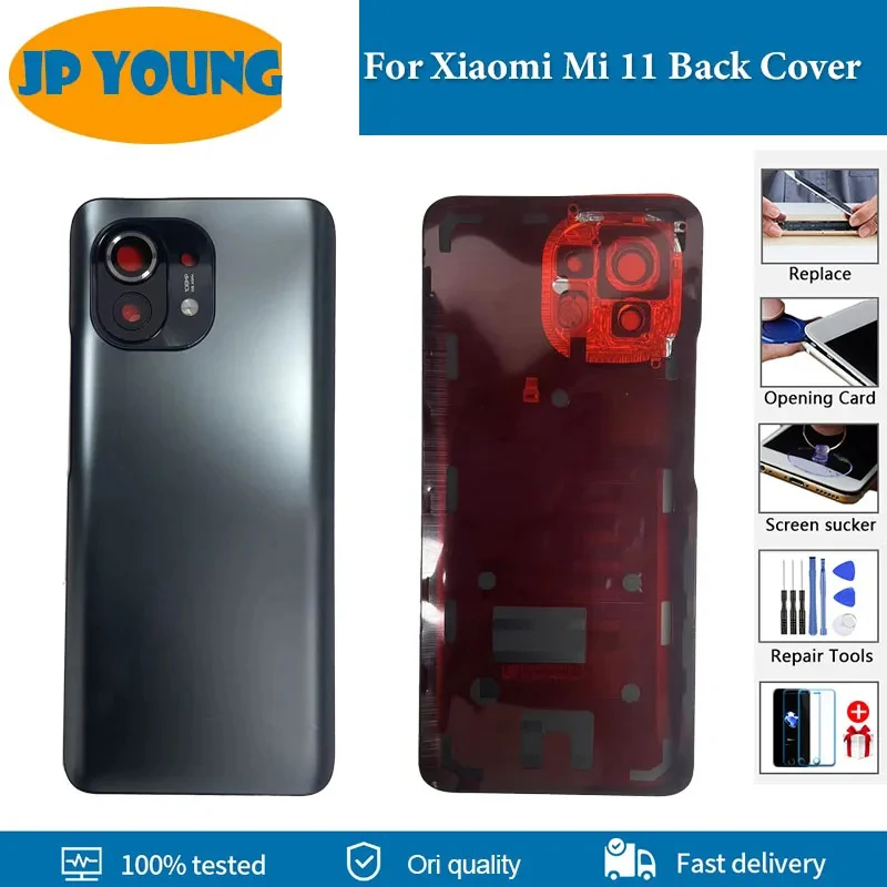 AAA+ quality New For Xiaomi Mi 11 Back Glass M2011K2C M2011K2G Battery Cover Rear Door Housing Case For Mi 11 Back Cover Replace