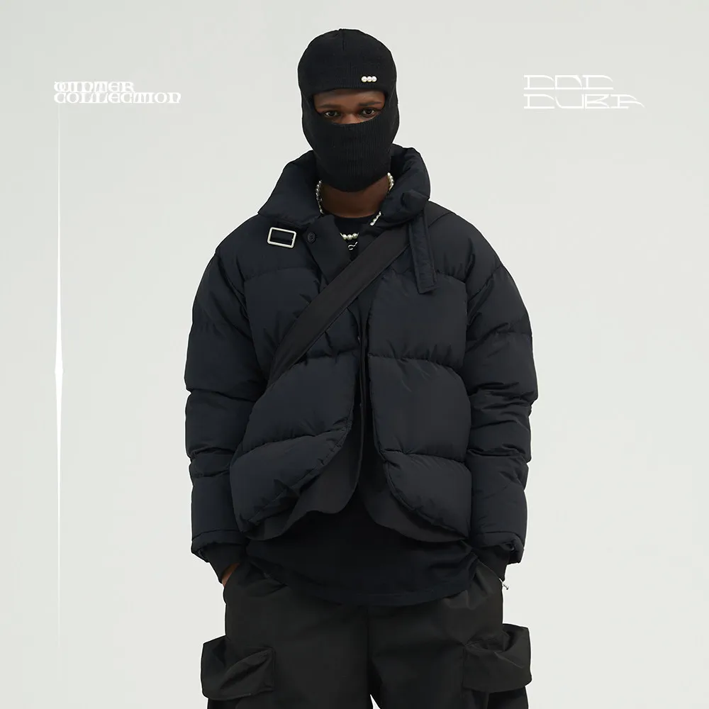 

COC CUBE 21AW Suit-style down jacket with patchwork placket street wear darkwear unisex simple and versatile outerwear