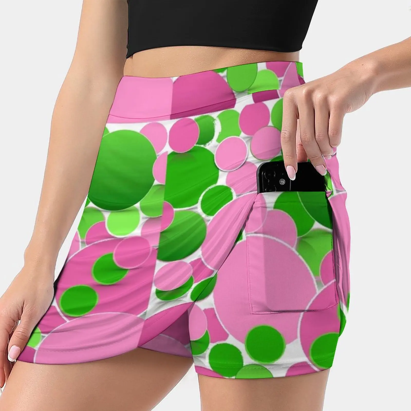 Pink & Green Fashions / Products Skirts Woman Fashion 2022 Pant Skirt Mini Skirts Office Short Skirt Aka Pink Green White
