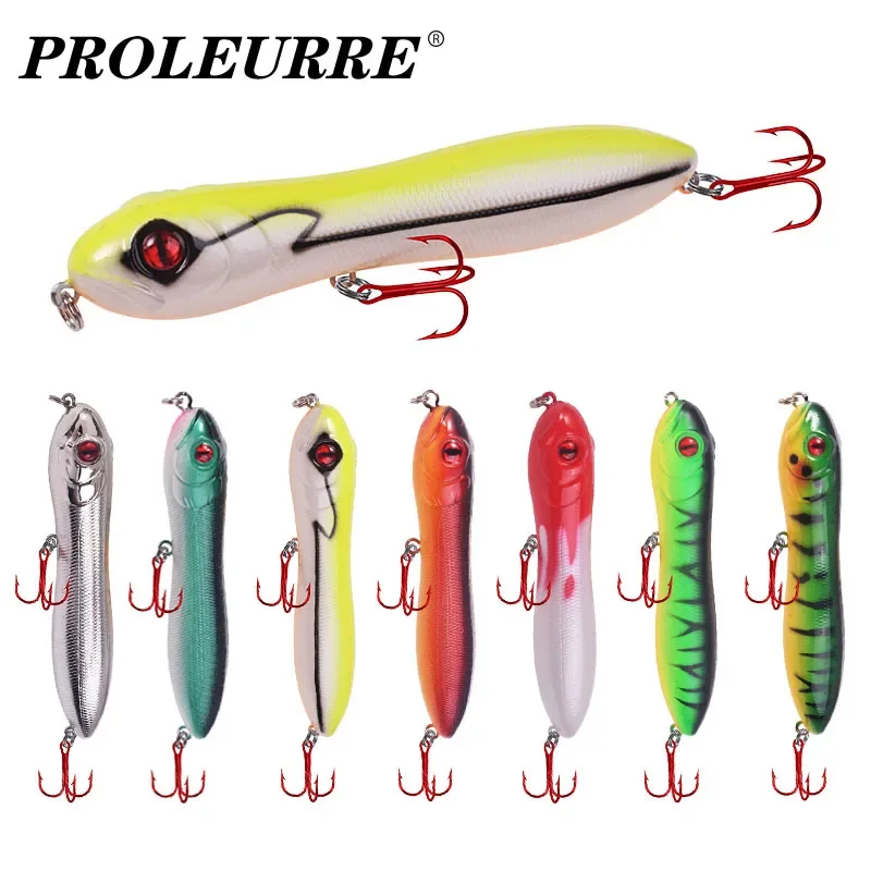 

1 Pc Topwater Pencil Fishing Lure 10cm 15g Snake Head Wobblers Plastic Artificial Hard Bait for Sea Bass Pike Crankbaits Tackle