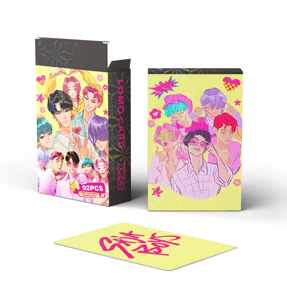 92 Uds. KPop Demon Hunting Series tarjetas Lomo Mini pegatina película caliente impresión sesión fotográfica colección postales Fans regalos de cumpleaños