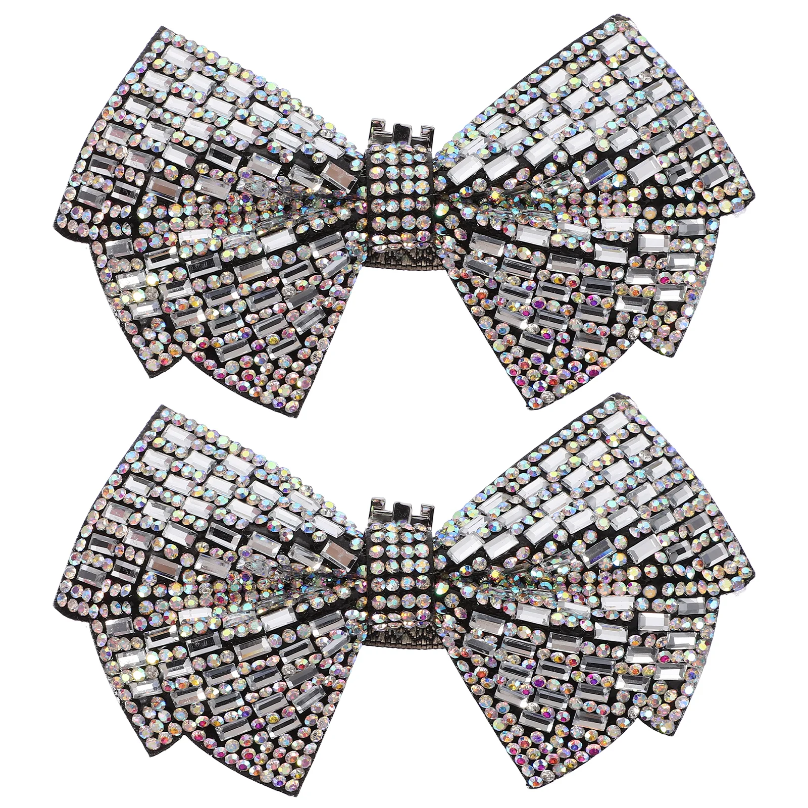 

2pcs Bow Shoe Charms Rhinestone Decorative Accessories Women DIY Embellishments Wedding Party Shoe Ornament Storage
