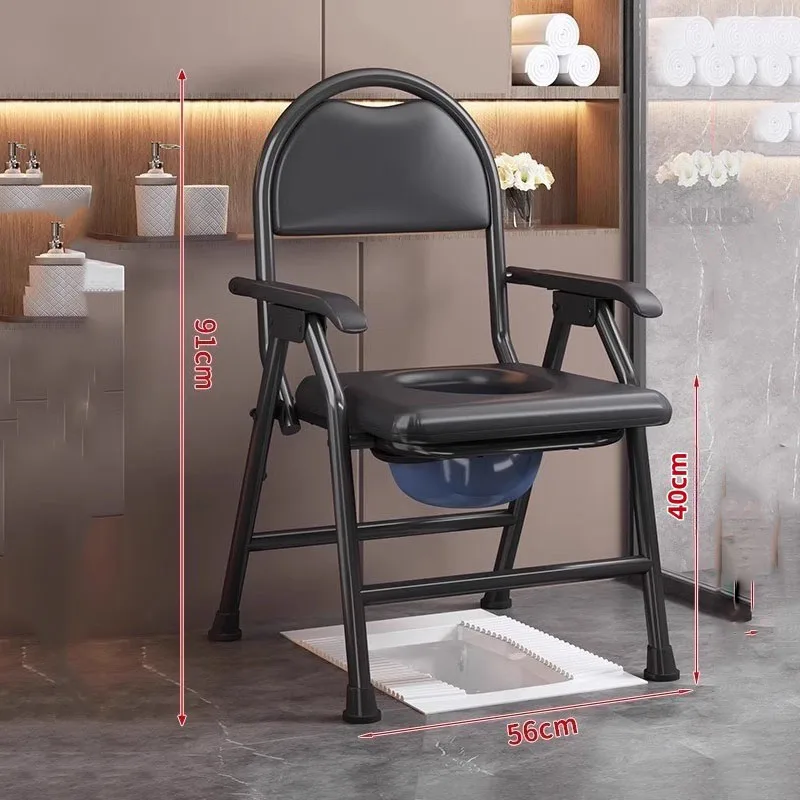 مايندر المسنين كرسي الحمام المحمول خطوة دش ومرحاض مقعد قابل للطي توفير المساحة مصمم سيلا Plegable أثاث الحمام #4