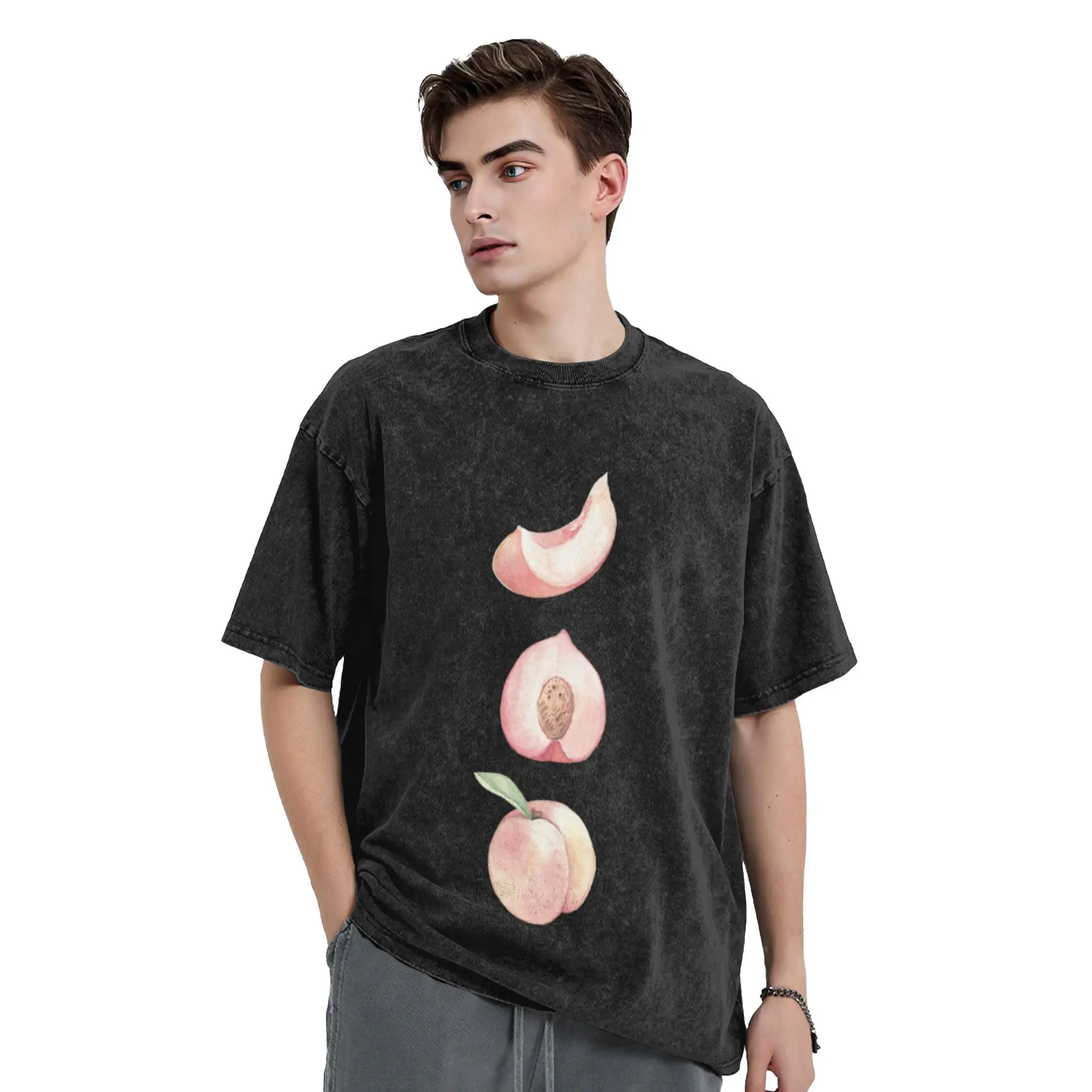 Sweet as a peach  Unique Cool A T-Shirt Oversized Short Sleeve Men's Women's Cotton Tees Tops