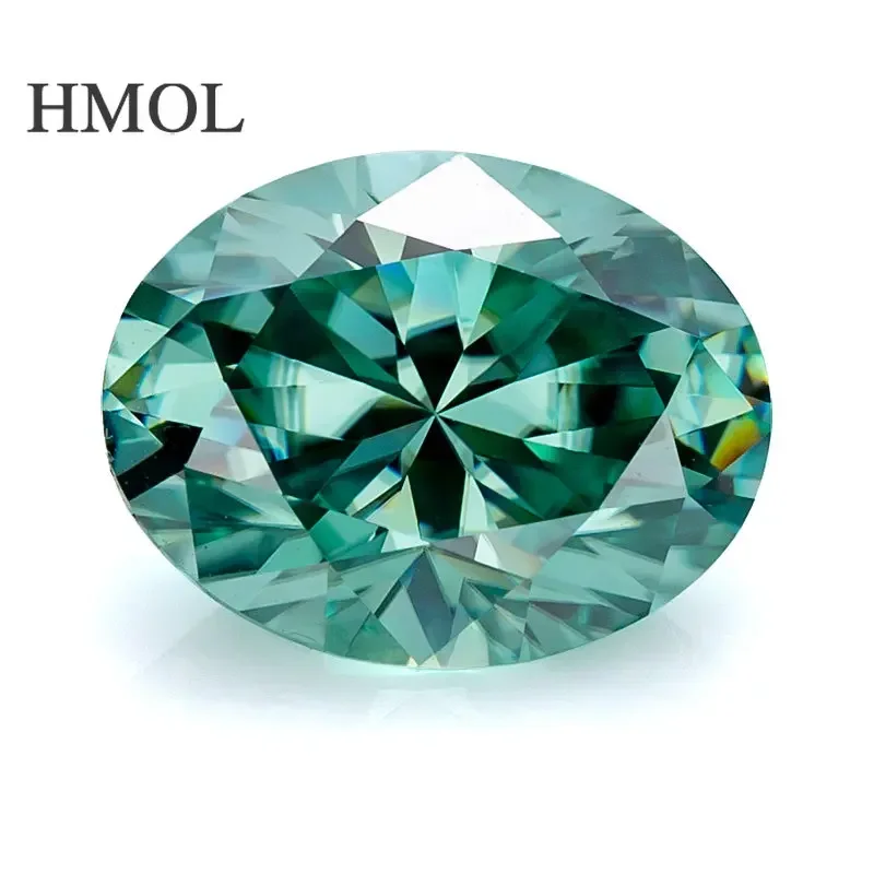 HMOL Moissante Factory Natural Green Color Brilliant Cut Oval Shape Chic Gemstone Test Positive GRA Certificate Loose Stone