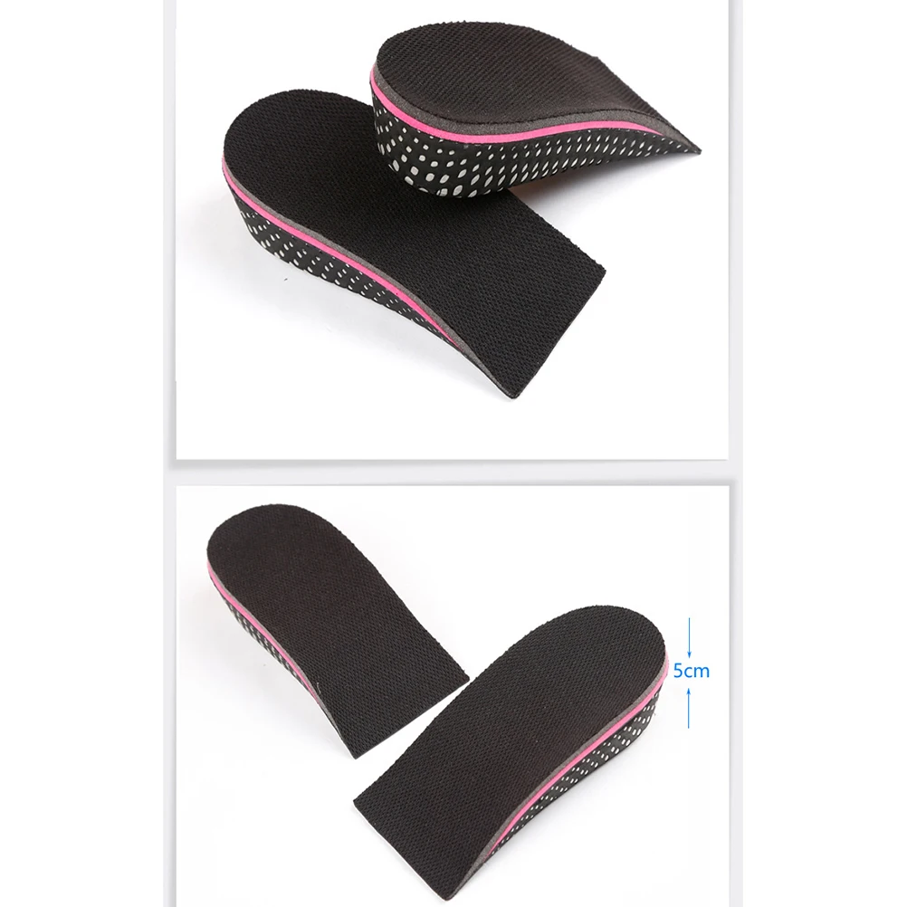 

Heightening Insoles Black Shoe Inserts Heel Lift Increase Invisible Comfortable EVA Non Slip Ventilated Fits Shoes Sneakers
