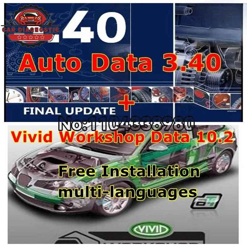 Auto Repair Software Vivid Workshop DATA 10.2 Europe Automotive Repair Software Auto Data 3.40 Auto Data Multi-languages Spanish