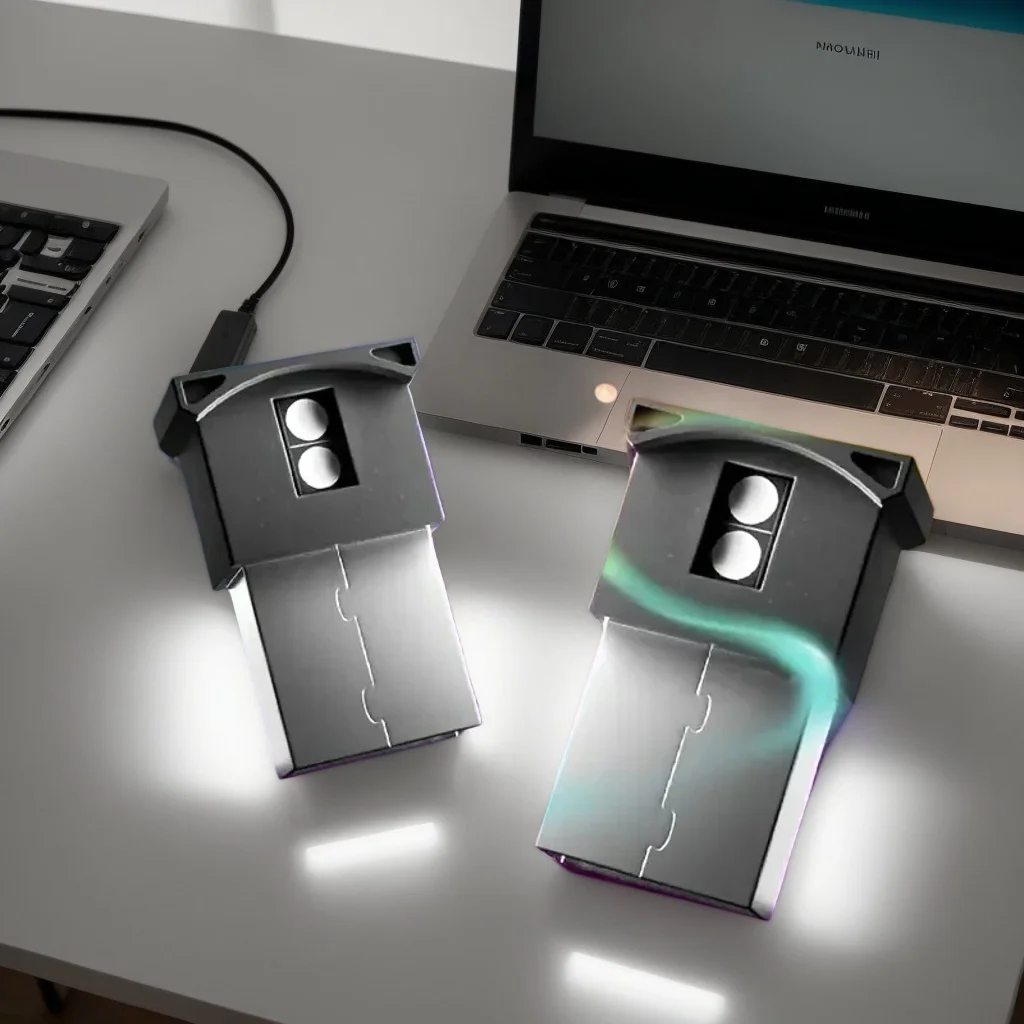 مصباح جو داخلي صغير USB LED - ضوء ليلي للطوارئ مزخرف محيطي RGB للسيارات (التوصيل والتشغيل)