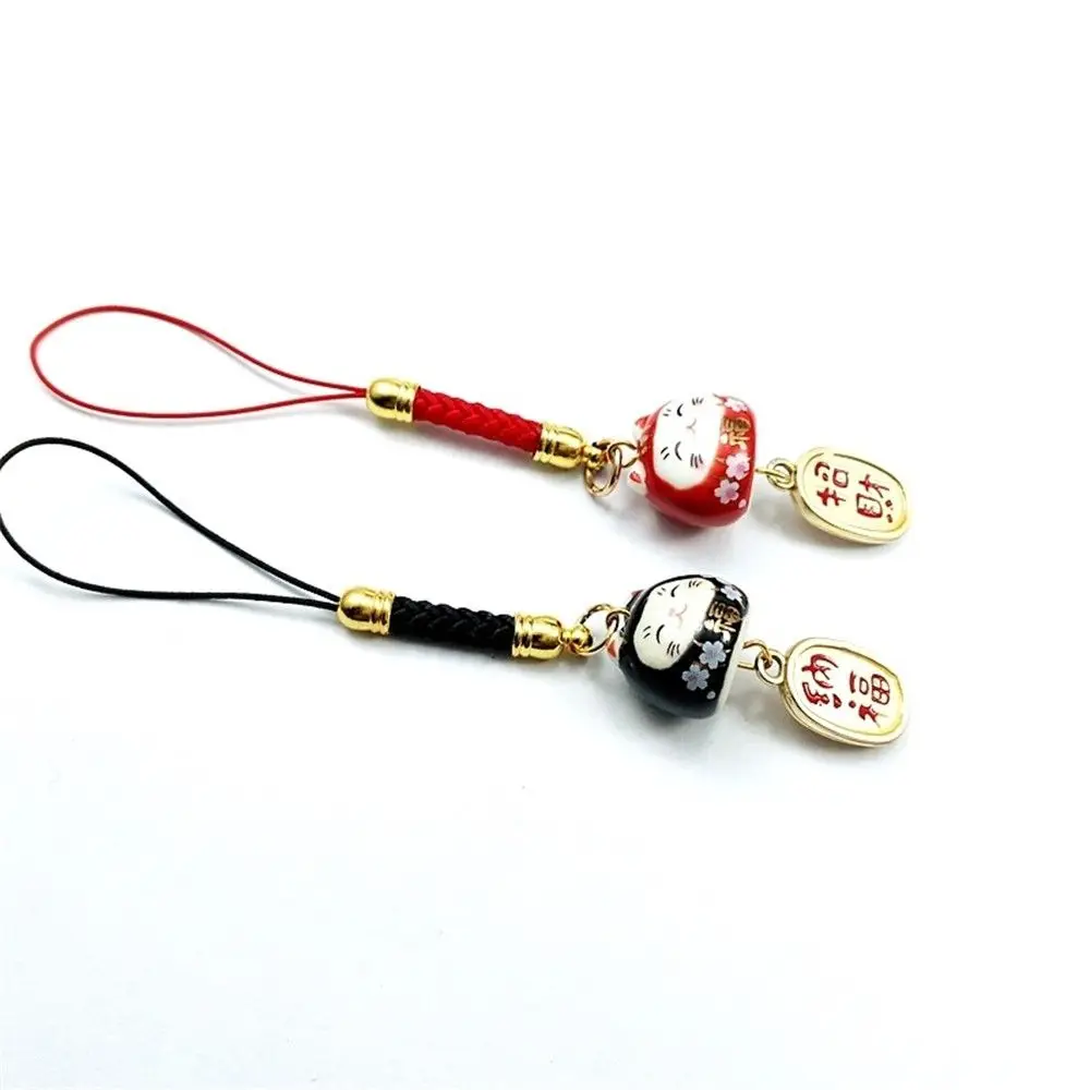 Lucky Cat Charm Lanyard, Pendure a cinta chave do telefone, Acessórios para bolsa