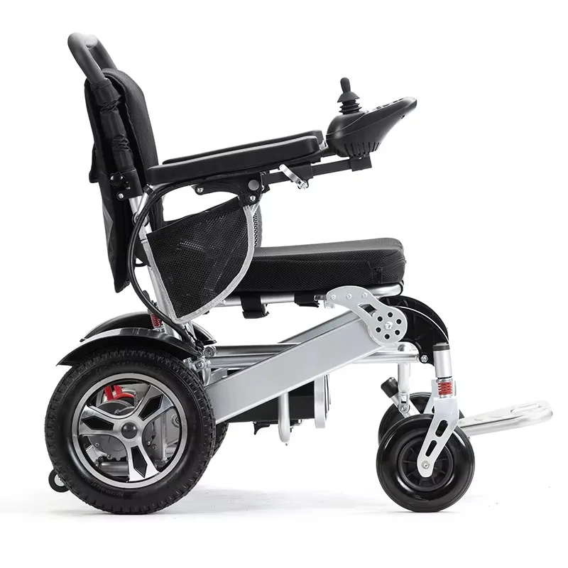2026 New Portable Lithium Battery Aluminum Alloy Electric Wheelchair Most Convenient Folding Adult Automatic Electric Wheelchair