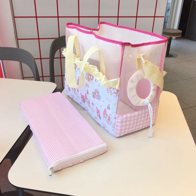 My Melody Portable Pet Carrier with Mat, Breathable Crossbody & Handheld Travel Bag for Cats and Small Dogs view 6