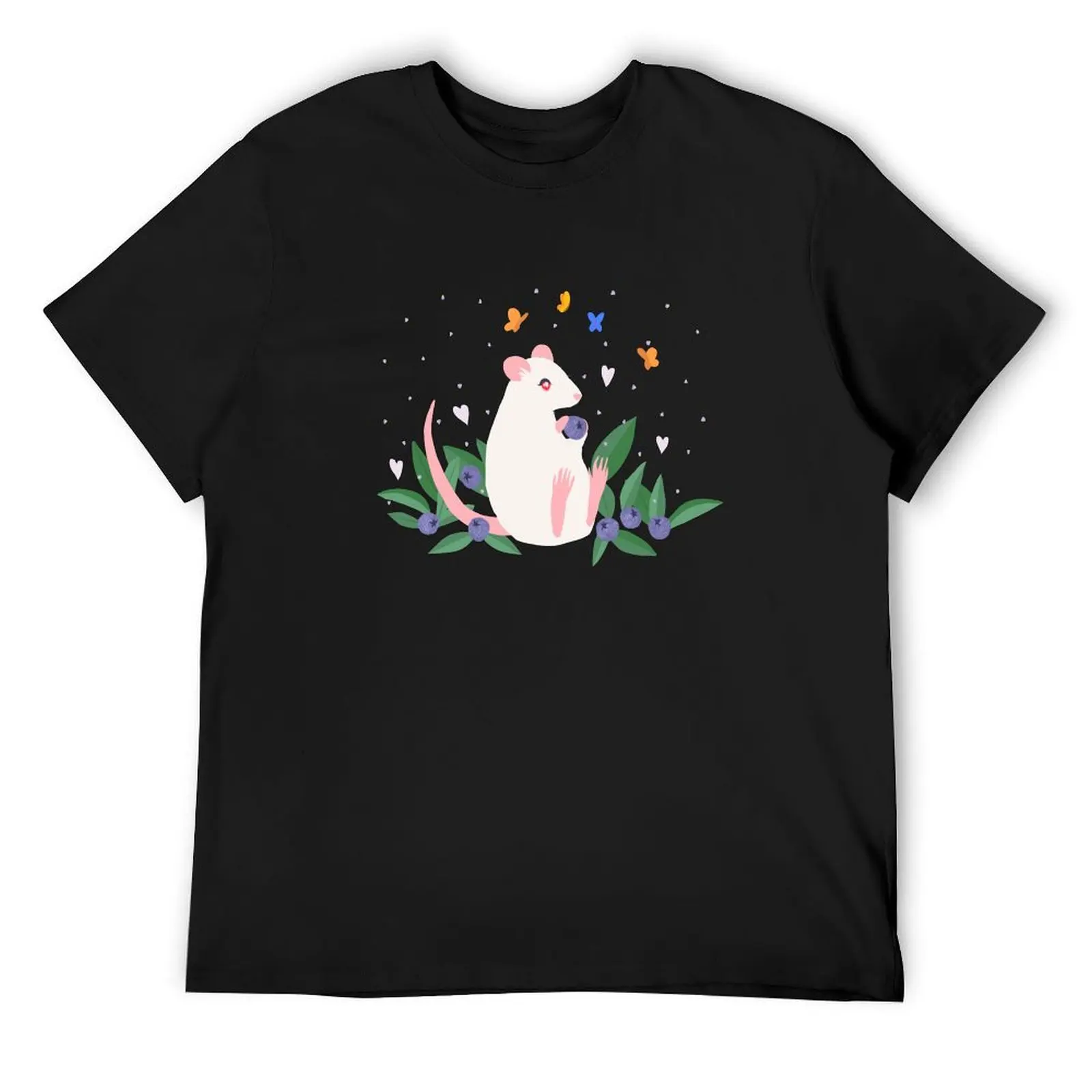 Albino Rat with Raindrops T-Shirt animal prinfor boys cute tops T-shirt men