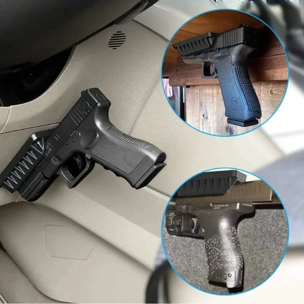Przenośny magnetyczny uchwyt na broń: szybkie wyjmowanie, ukryta konstrukcja do samochodów i domów - mocowanie na magnesie z klejem