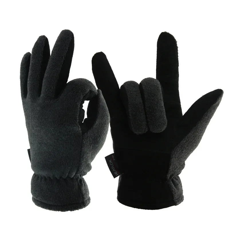 Winter Warm Gloves Deerskin Leather Water-Resistant Windproof Work Glove For Driving Cycling Hiking Snow Skiing 8007