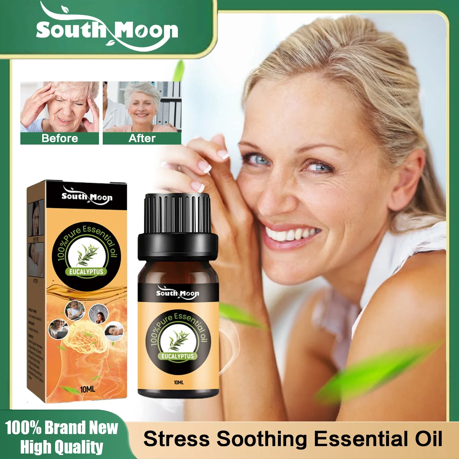 

Stress Soothing Essential Oil Relieve Anxiety Decompression Brain Relax Improve Sleeping Quality Enhance Memory Body Calming Oil