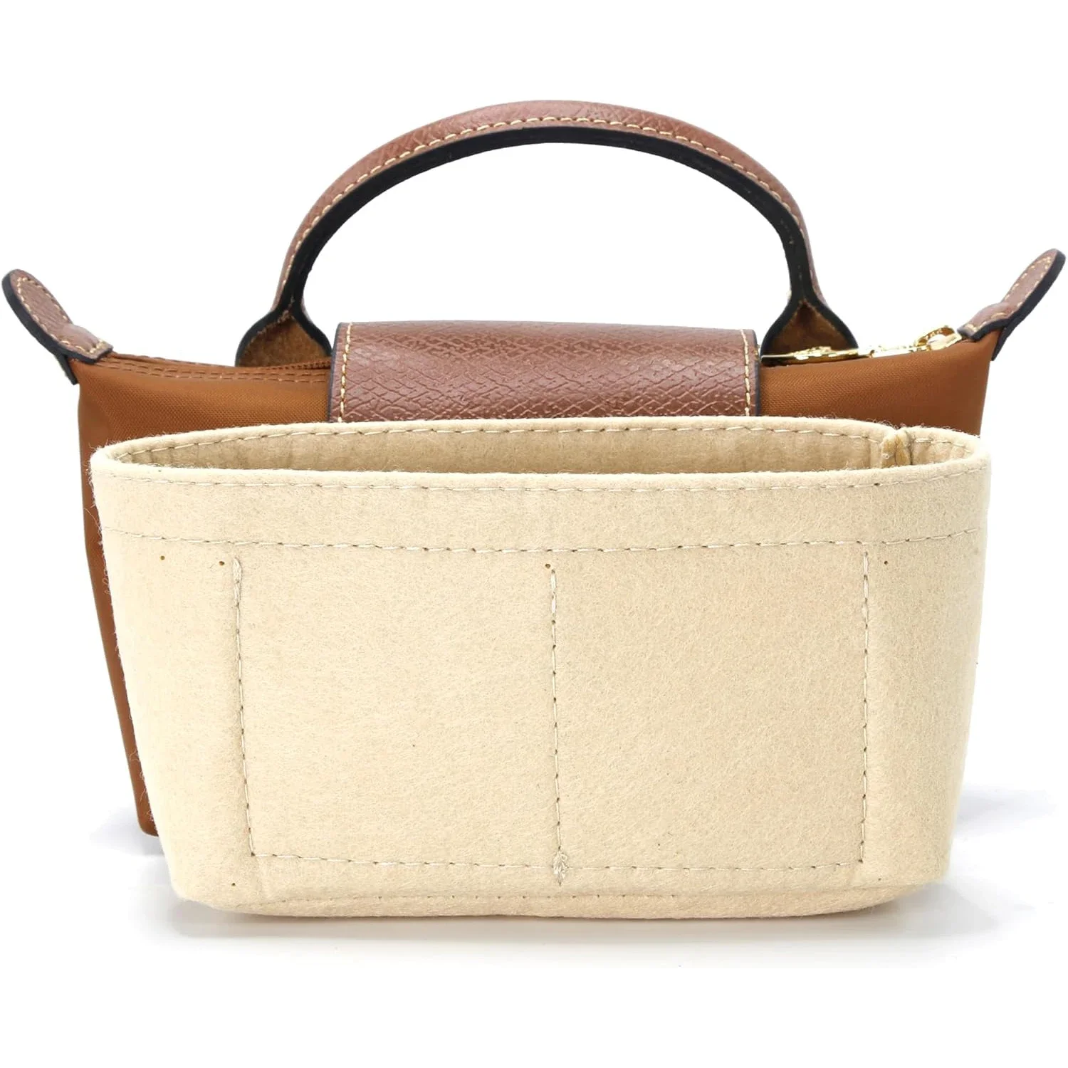 Bag Organizer for Longchamp Mini Timid Bag Storage & Finishing Inner Bag Liner Handbags Insert Organizer fit Mini