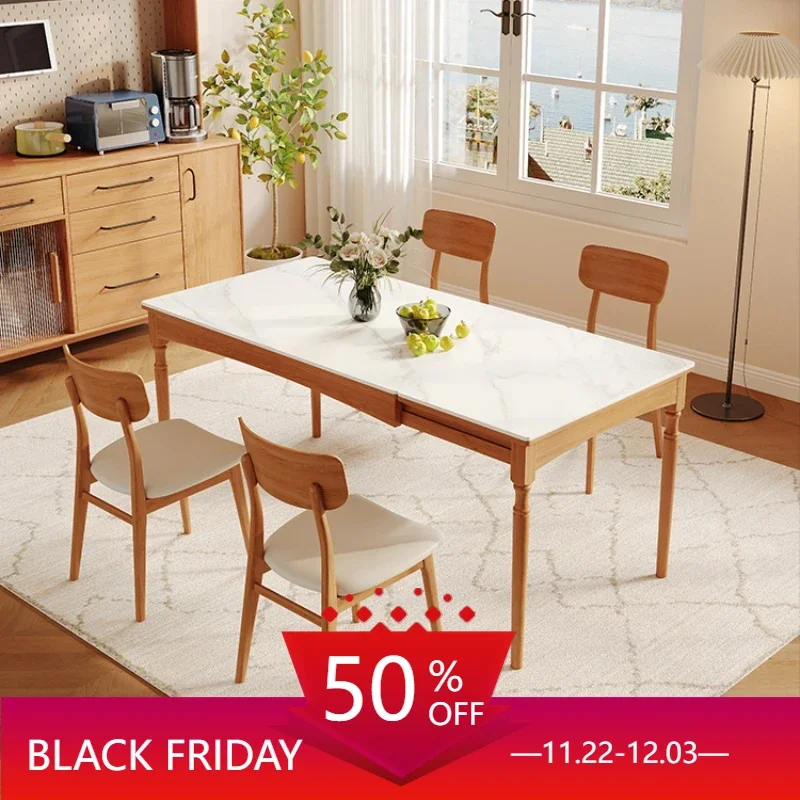 Foldable Wooden Dining Tables Modern Luxury Design Extendable Side Dining Tables Kitchen Nordic Esstisch Home Furniture SR50DT