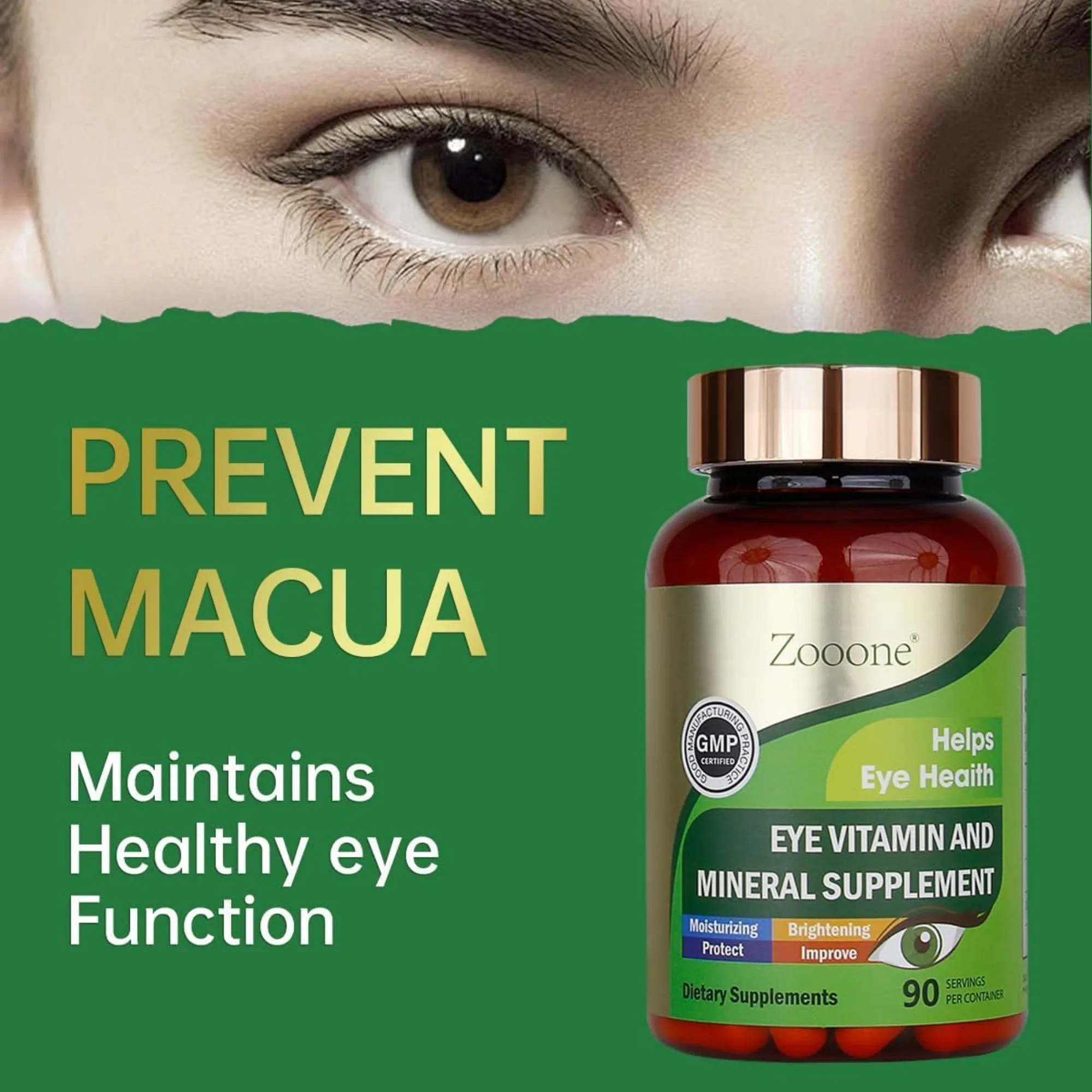 Eye Support Capsules, Lutein, Zeaxanthin - Improve Vision Health, Macula, Healthy Macula, Blue Light & Eye Fatigue Relief