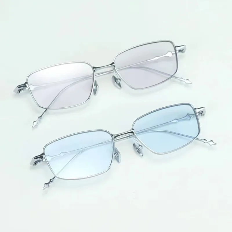 New Korean Style Titanium Retro Optical Glasses Frame Rectangular Men Women Eyeglasses Frame Reading Anti Blue Ray Eyewear UV400