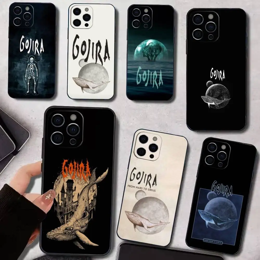 

Band G-GojiraS Phone Case For iPhone 17,16,15,14,13,12,11 Plus,Pro Max,XS,Soft Silicone Black Cover