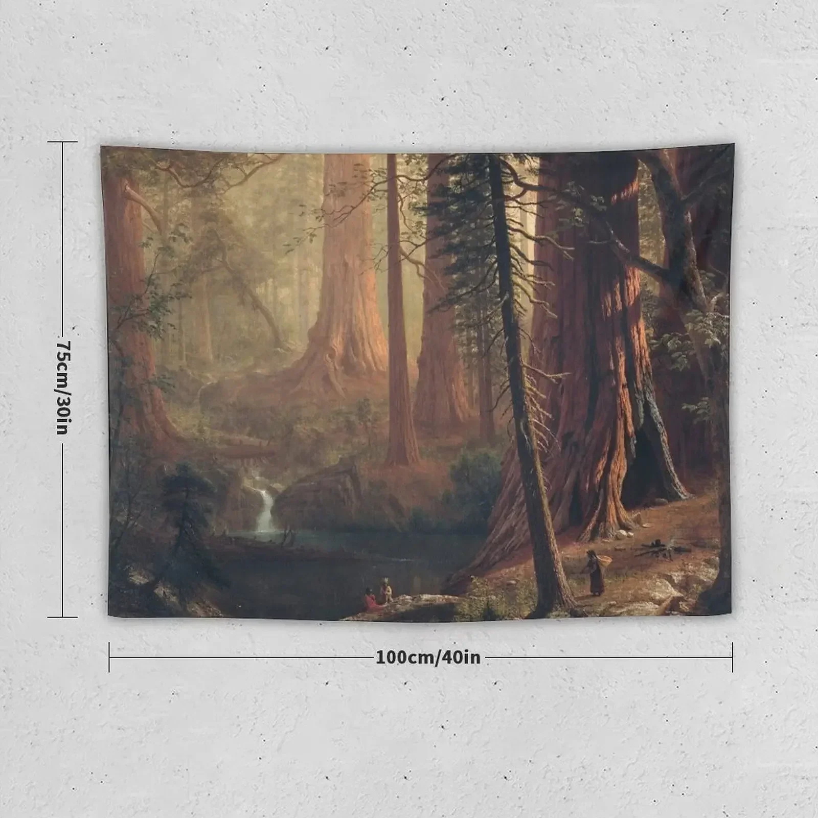 Giant Redwood Trees of California - Albert Bierstadt Tapestry Room Design Decor For Room Kawaii Room Decor Tapestry