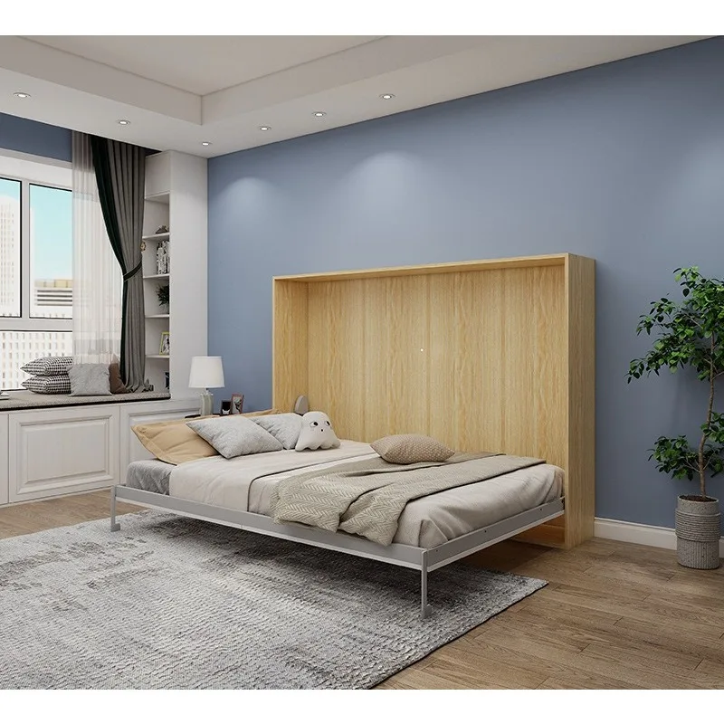 

Invisible bed Wall bed Small apartment study wardrobe integrated folding bed