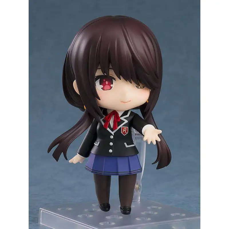 Nendoroid # 2455 Date A Live Kurumi Tokisaki JK-ver. Actiefiguur 10 cm Anime Model Speelgoed met vervangbare gezichten Desktop Decor Gift