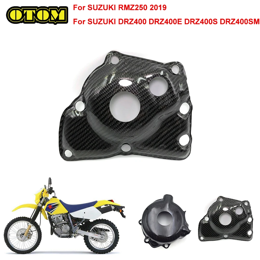 

For SUZUKI Motorcycle Ignition Cover Engine Carbon Fiber Magneto Protector Guard RMZ250 DRZ400 DRZ400E DRZ400S DRZ400SM Pit Bike