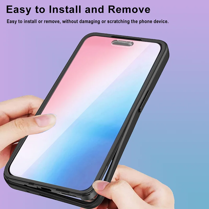 Funda de cuerpo completo para iphone, funda transparente de doble cara, suave, para iphone 15, 14, 13, 12, 11 Pro Max, X, XR, Xs Max, 7, 8 Plus, 15