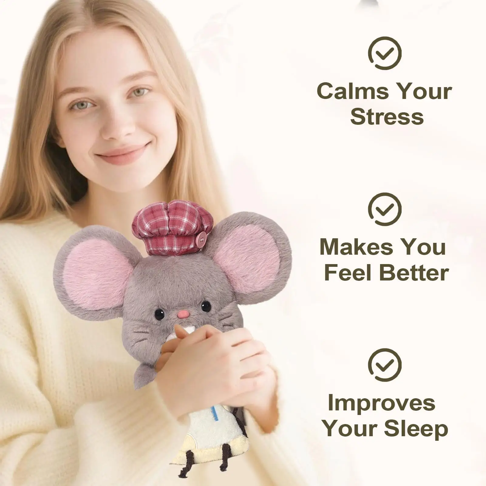 Peluche ratón de algodón suave para niños y coleccionistas - imagen 3
