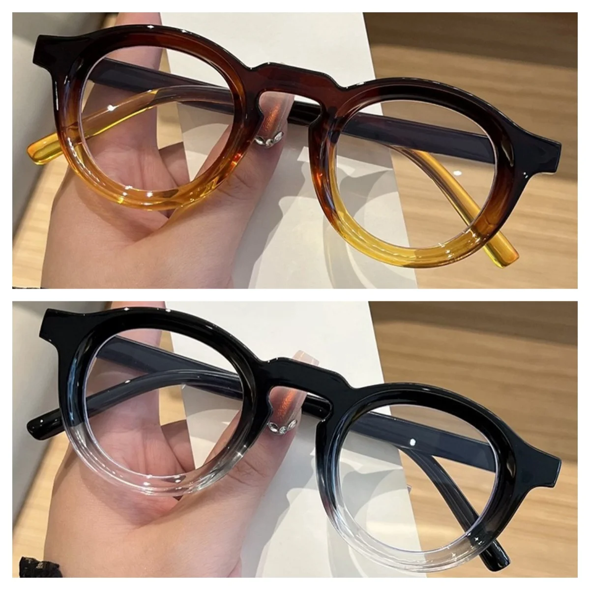 Retro Glasses Frame for Woman Myopia Glasses Anti Blue Light Eyeglasses Prescription Optical Eyewear