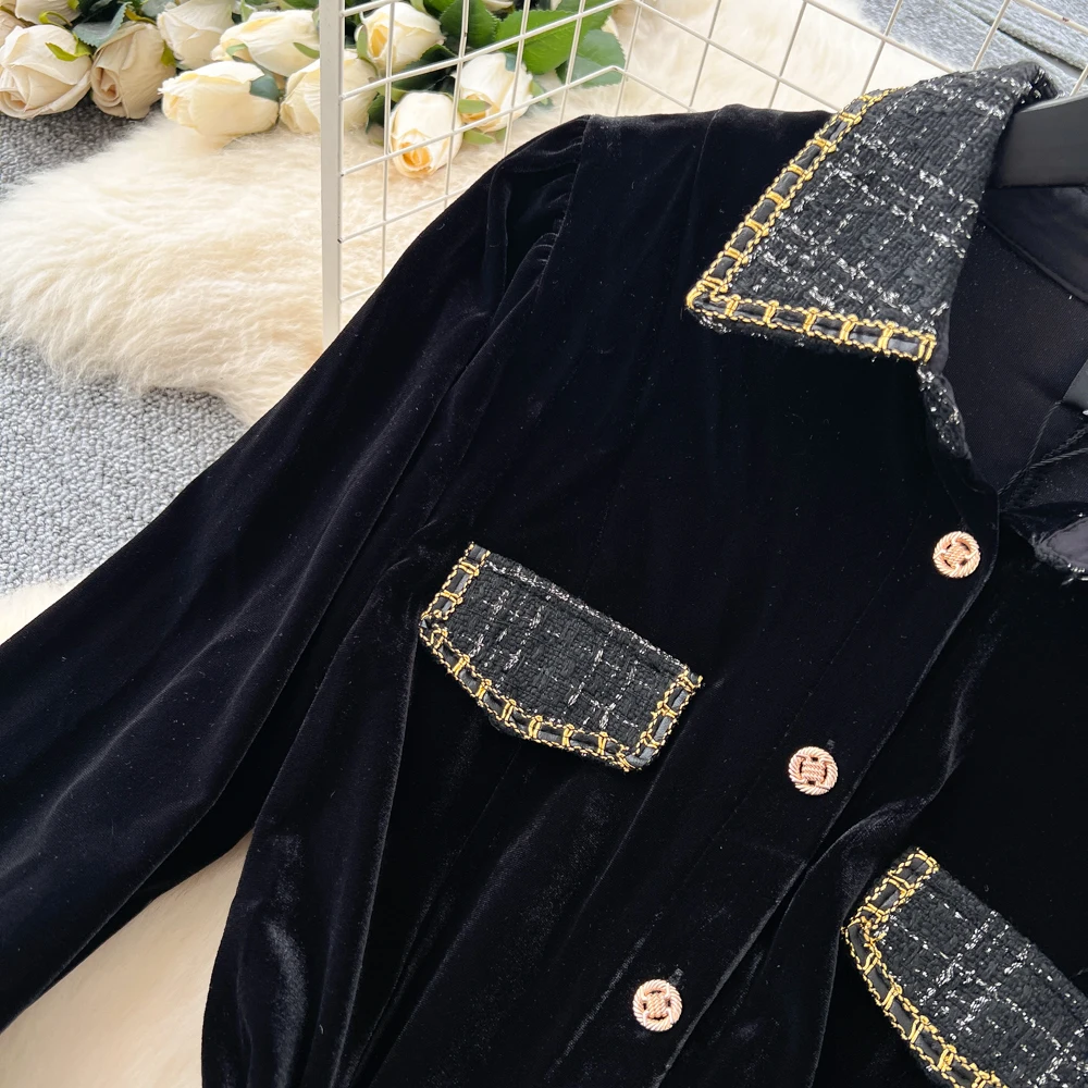 ชุดเดรสยาวแขนยาวผูกเชือกติดกระดุมทรงเข้ารูป สไตล์หรูหราทันสมัย เหมาะสำหรับงานปาร์ตี้ งานกลางคืน แฟชั่นสตรีท ฤดูใบไม้ร่วง