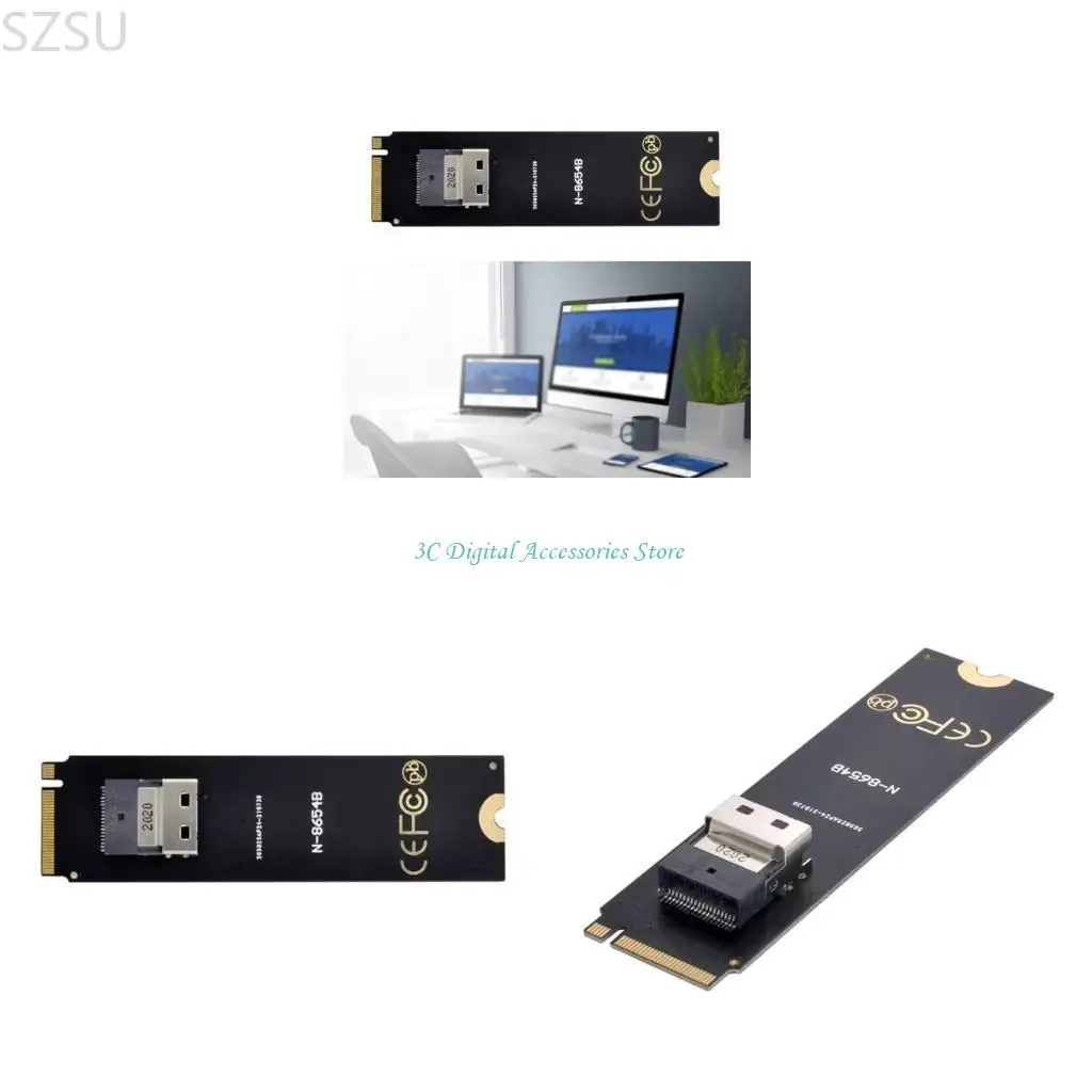 

SZSU M.2 NVME to SFF-8654 Slimlines Card Adapter for NVME PCIex4 SSD Mainboard