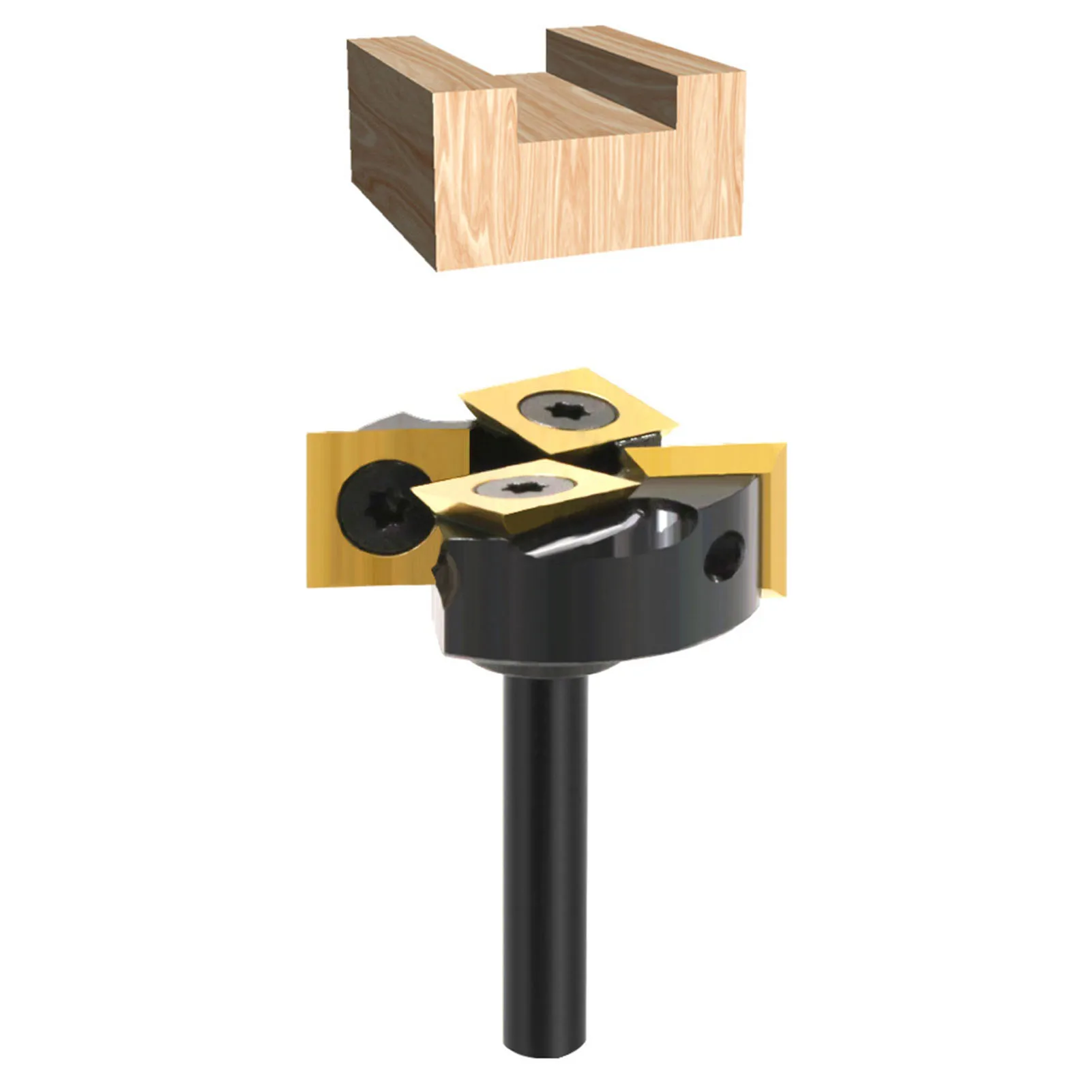 Spoilboard Surfacing Router Bit Interchangeable Blades Surfacing Bit Versatile 1-3/8in Cutting Diameter for Surface Processing