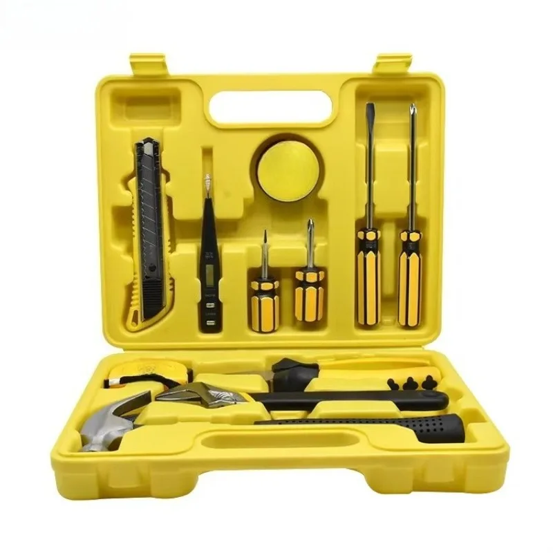 Simple Carbon Steel Hand Tool Kit Metric Combination Wrench Set with Hard Case   Support 1 Set