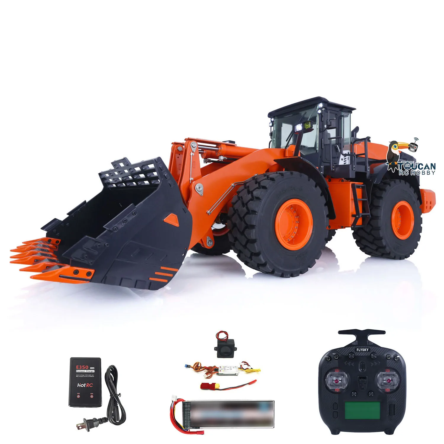 

JDM 1/14 Metal RC Hydraulic Loader ZW370 198 RTR Radio Control Car Painted Assembled Light New Sound System Toy THZH1535
