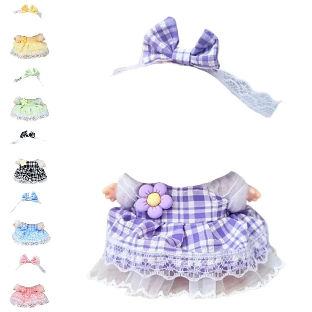 

Для юбки Labubu, юбка с кружевными краями, комплект одежды с допамином, красочный модный наряд, одежда для кукол разных стилей