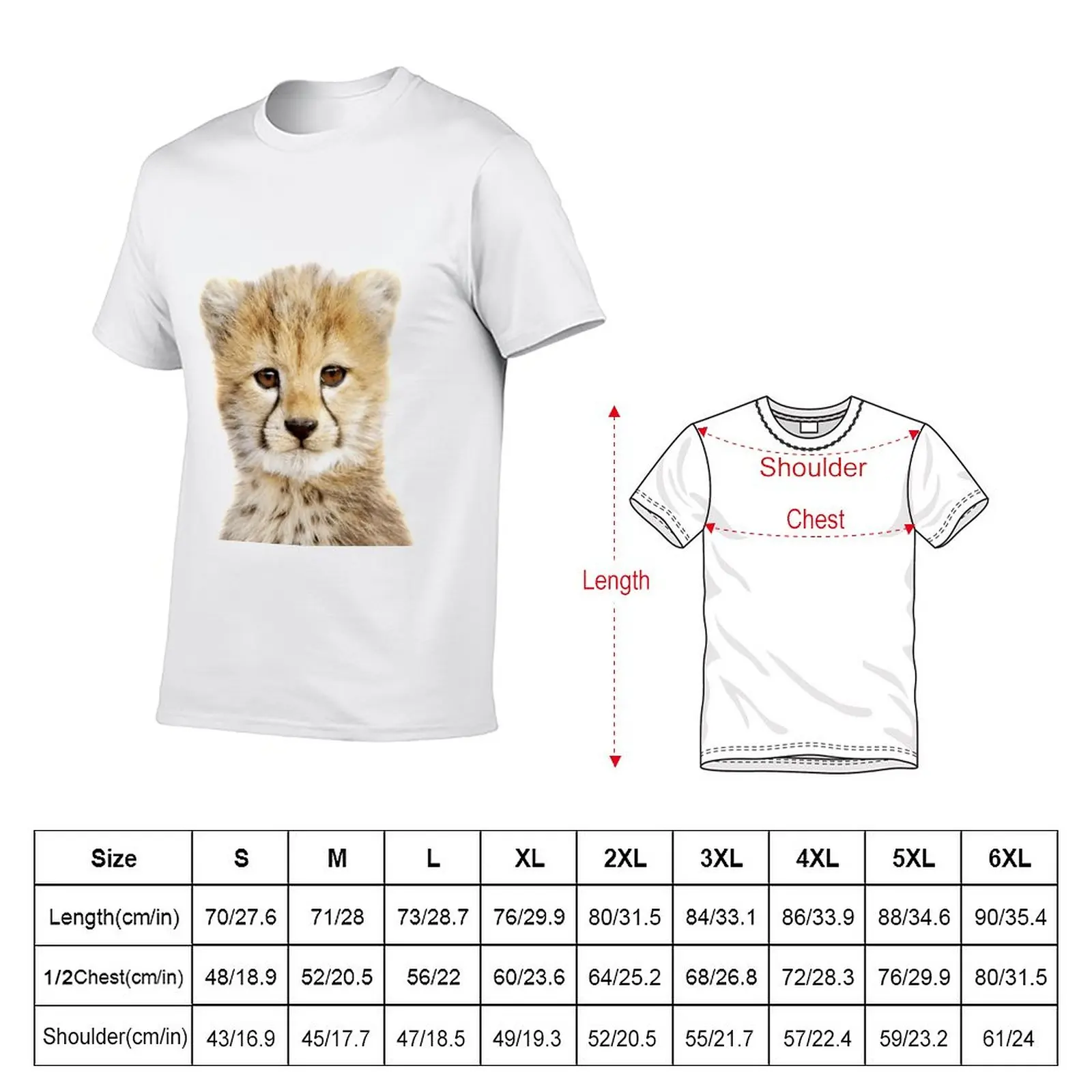 Baby Cheetah Art Print, by Zouzounio Art T-Shirt Blouse shirts graphic tees kawaii clothes anime mens funny t shirts