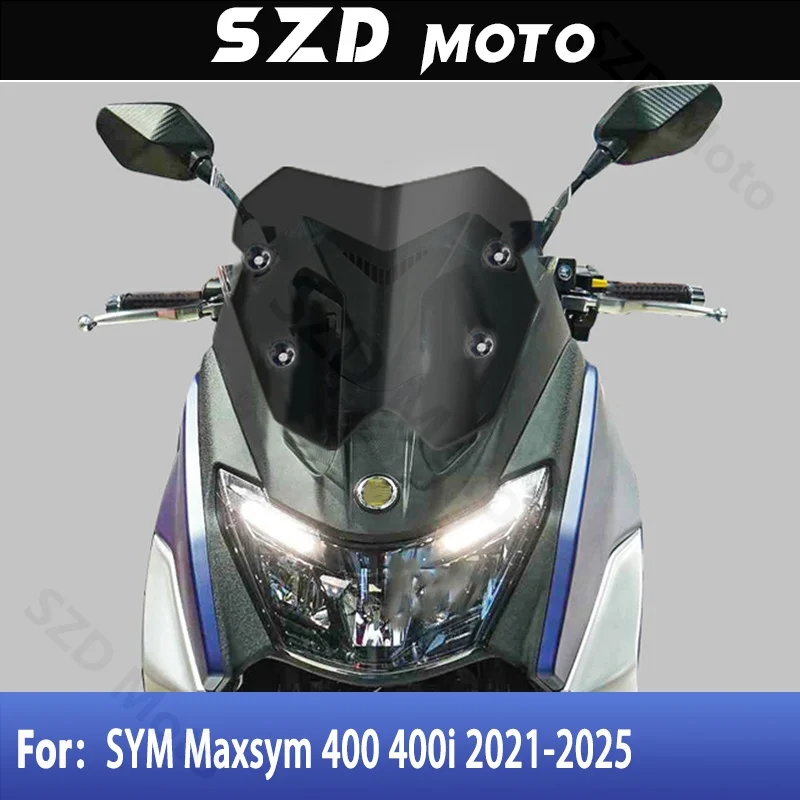 

For SYM MAXSYM 400 400i 2021 2022 2023 2024 2025 Motorcycle Sport Screen Windshield Windscreen Wind Deflectors Viser Visor Black