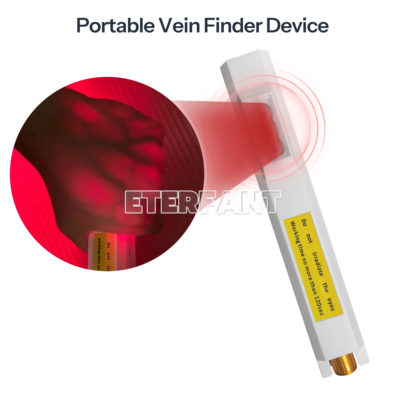 

ETERFANT Инфракрасный локатор вен, портативное устройство для поиска вен, портативный детектор вен, 3 светодиодных лампы, бусины, 15 Вт