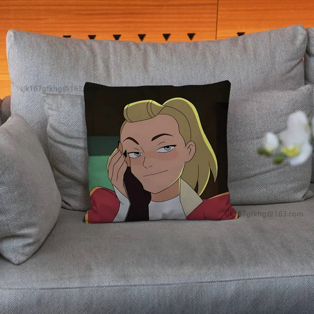 Adora Catra She-Ra Pillow Case Square Double-Sided Printing Short Plush Sofa Cushion Cover Bedroom Bedside Pillow