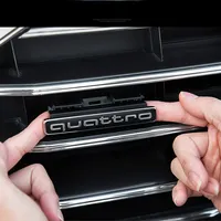 For Audi Quattro Emblem A4 A4L Q3 Q5 Q5L A6 A6L Car Front Grill Grille Badge Four-Wheel Drive Tail Standard Sticker Decoration