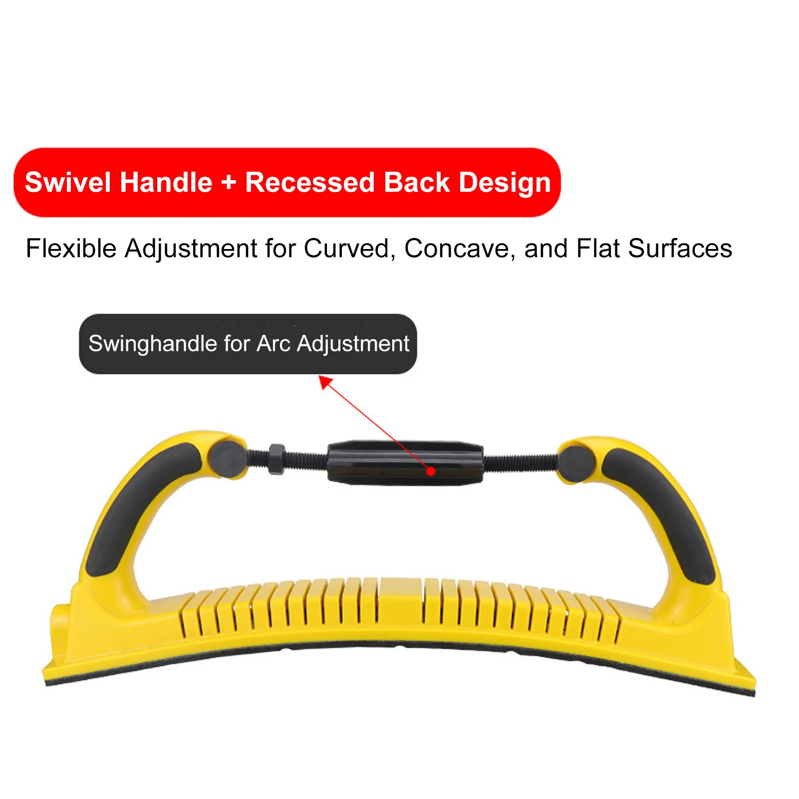 

Блок ручной шлифовальной машины Блок из АБС-пластика Дизайн основания крючка и петли Блок ручной шлифовальной машины Гибкая регулировка кривизны для гипсокартона