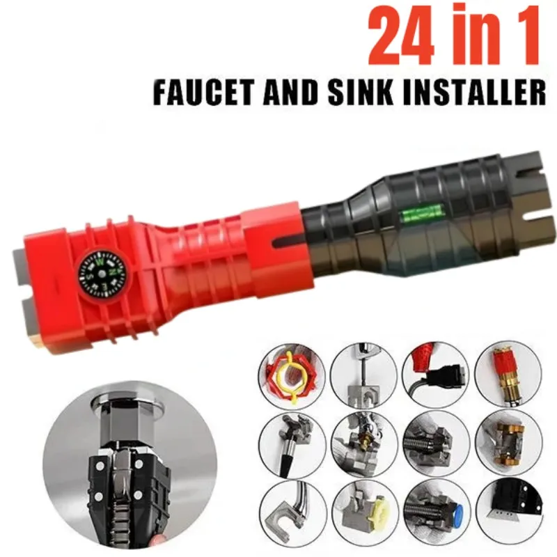 Multifuncional Torneira e Pia Instalador Chave Ferramenta de Encanamento Chave de Tubulação de Água Cozinha Banheiro 1pc Profissional 24 em