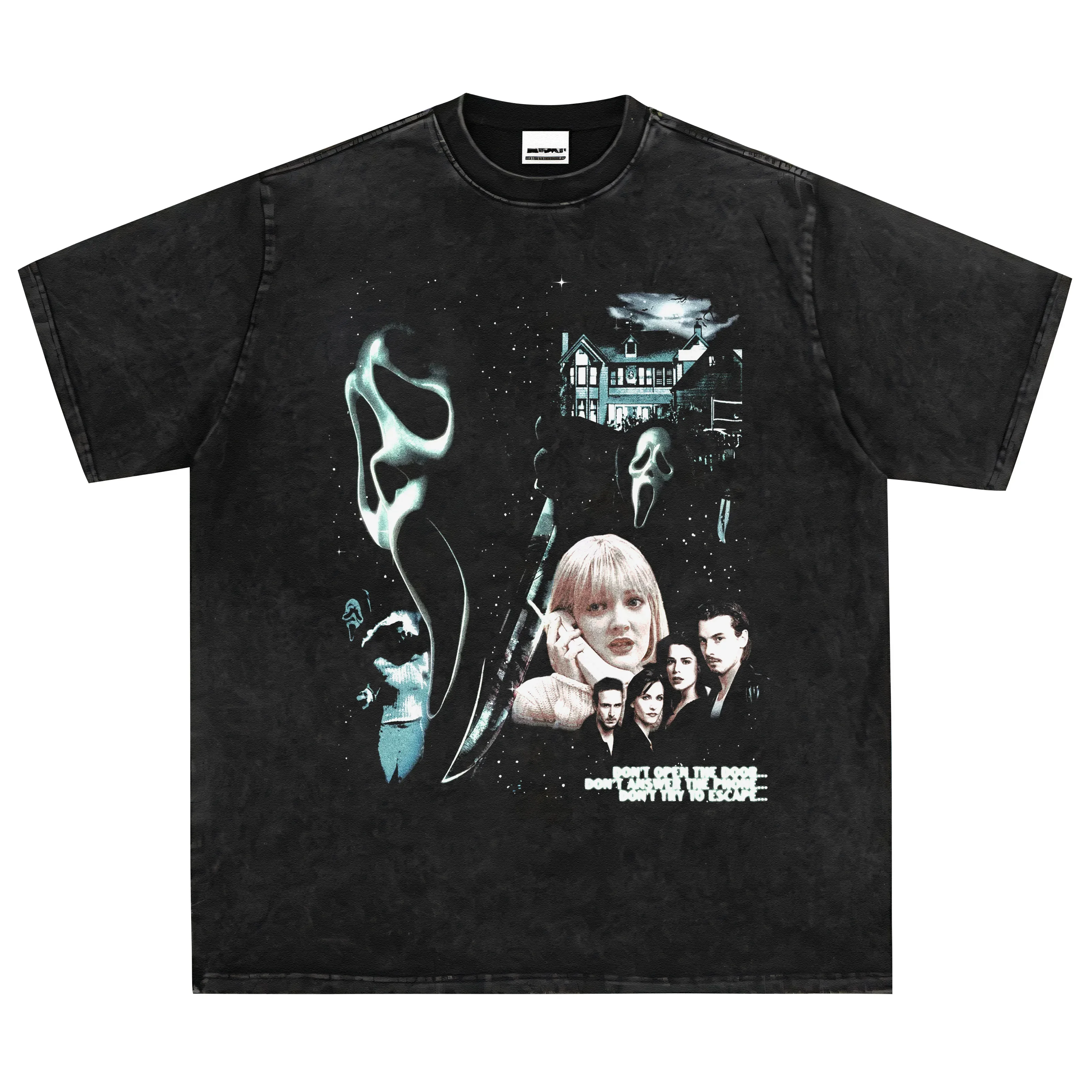 Scream Movie T-shirt Dark Horror Printed Short Sleeve Ghost Baby Back Soul Vest Male Retro Trend Men Clothing  Graphic T Shirts